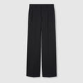 Wool pants with logo - dark grey