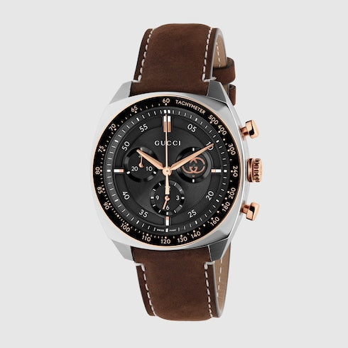 Gucci Interlocking watch, 41mm - brown leather