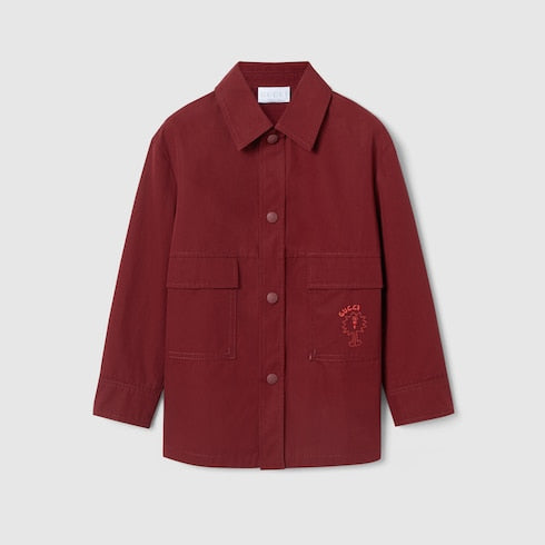 Children's cotton jacket - rosso ancora red