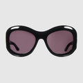 Round frame sunglasses - black
