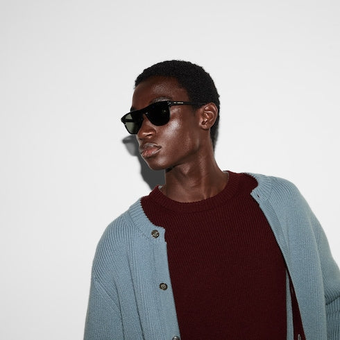 Square frame sunglasses - black
