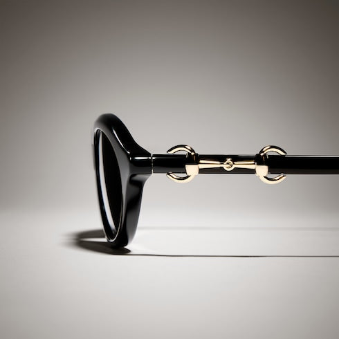Oval-frame sunglasses - black