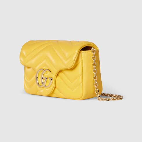 GG Marmont mini shoulder bag - yellow leather