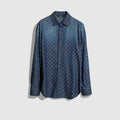 GG chambray cotton denim shirt - blue