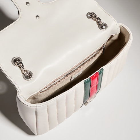 Jetset GG Marmont medium shoulder bag - white leather