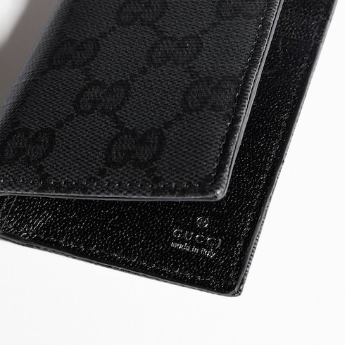 Gucci Essence Classic card case - black GG canvas
