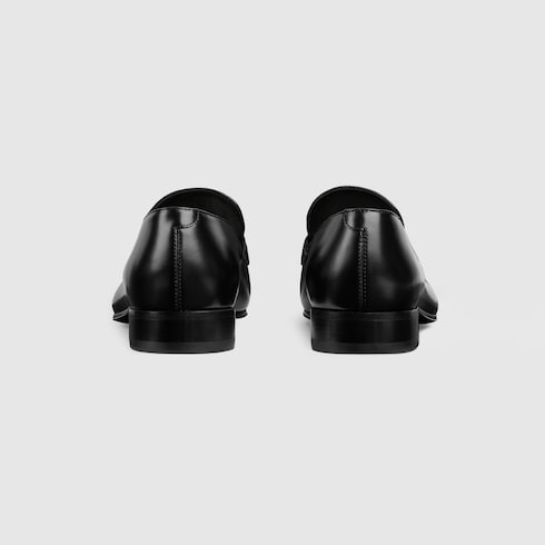Men's loafer with Gucci Crest - black leather