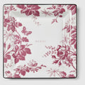Herbarium print large trinket tray - cherry red and white
