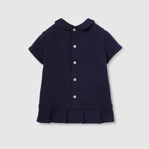 Baby cotton dress with Web - dark blue