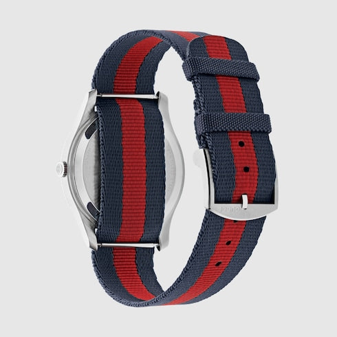 G-Timeless watch, 38mm - blue and red nylon