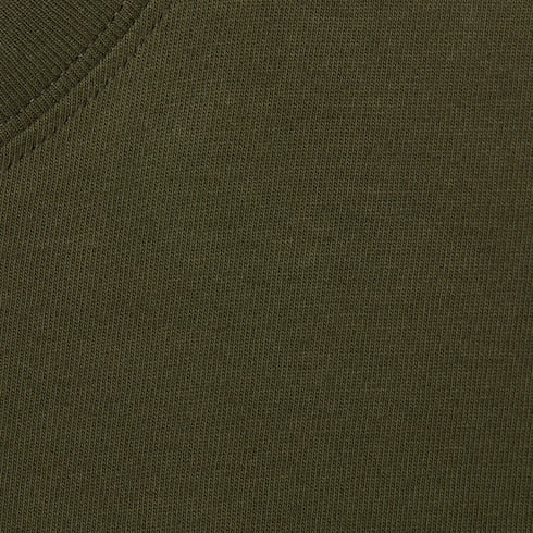 Cotton jersey T-shirt with print - forest green