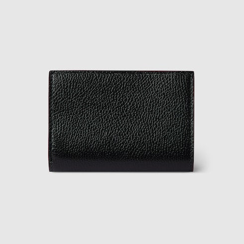 Bi-color GG Marmont small wallet - black and red leather