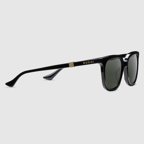 Square-framed sunglasses - black acetate