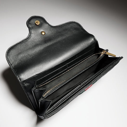 GG Marmont continental wallet - black leather