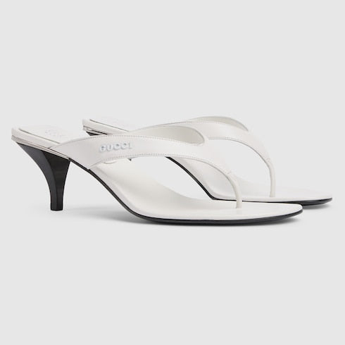 Women's Vittoria thong - white leather