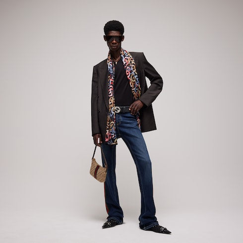 Gucci Double G cotton silk stole - multicolor
