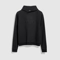 Cashmere jersey sweatshirt with embroidery - black