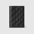 GG Emblem passport case - black GG leather