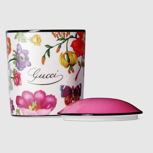 Gucci Flora print candle, Fresia scent - white and multicolor