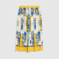 Printed silk midi skirt - multicolor