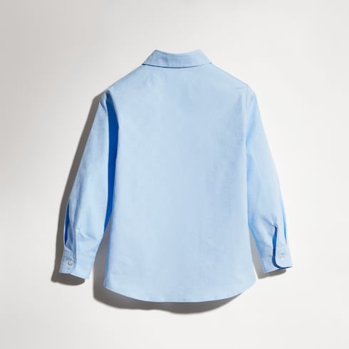 Children's GG poplin shirt - light blue