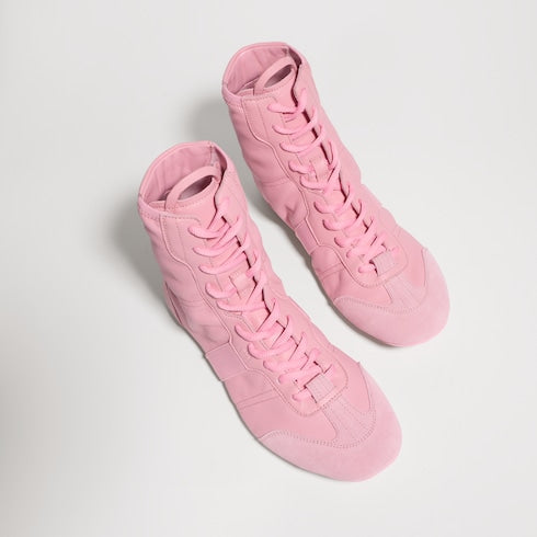 Women's Flex high-top sneaker - pink leather