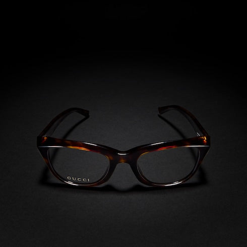Geometric optical frame - brown tortoiseshell