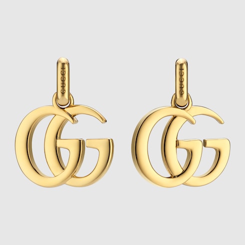 GG Marmont mini earrings - gold-toned brass