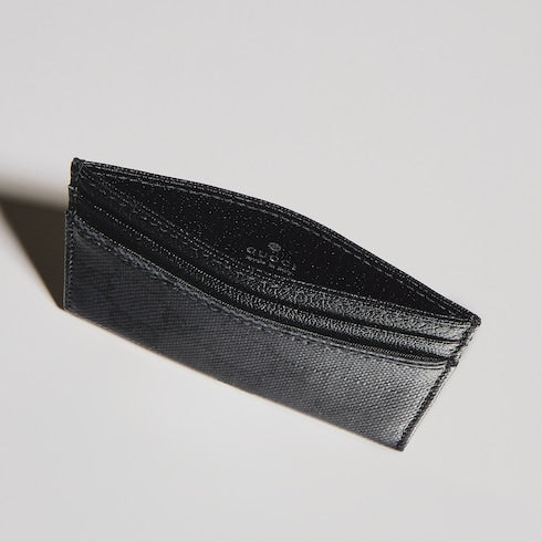 Gucci Essence Classic card case - black GG canvas