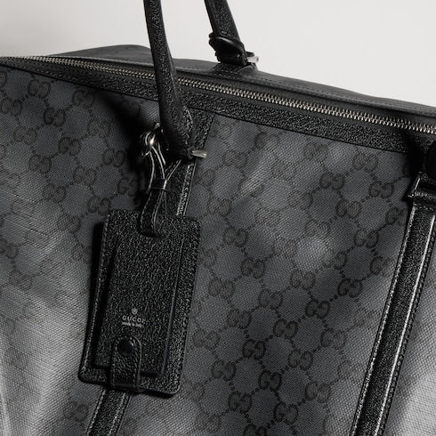 Gucci Essence Classic large duffle bag - black GG canvas