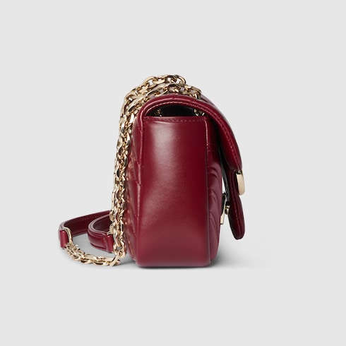 GG Marmont small shoulder bag - Rosso Ancora red leather