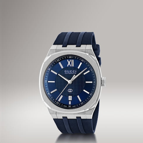 Gucci 25H watch, 40mm - blue rubber