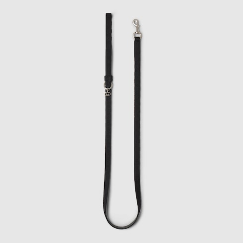 Extra-small pet leash - black GG canvas