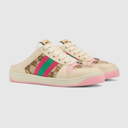 Women's Screener mule - camel and brown GG canvas