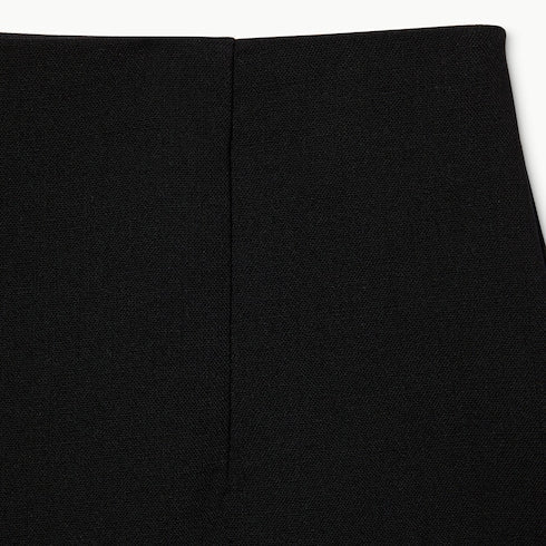 Technical stretch wool pants - black