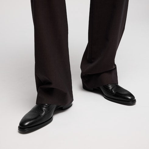 Men's lace-up shoe - black leather