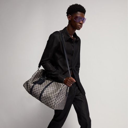 Gucci Essence Classic medium duffle bag - blue GG canvas