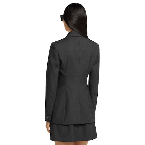 Double-breasted wool jacket - dark grey