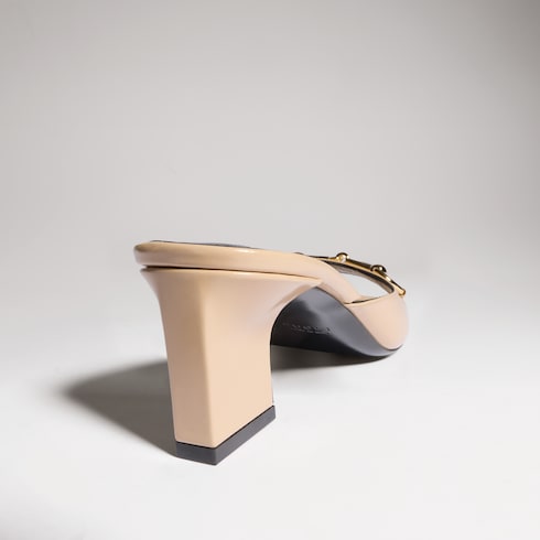 Women's Signora slide sandal - beige leather