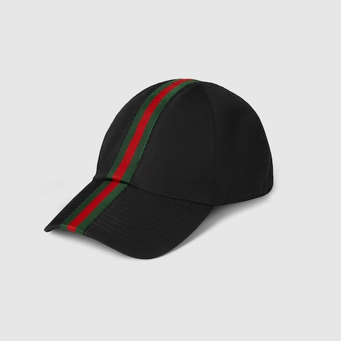 Cotton baseball hat with Web - black