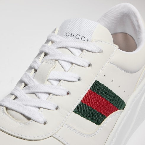 Women's chunky sneaker - white leather