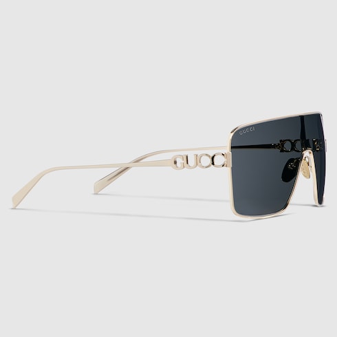 Rectangular frame sunglasses - light gold