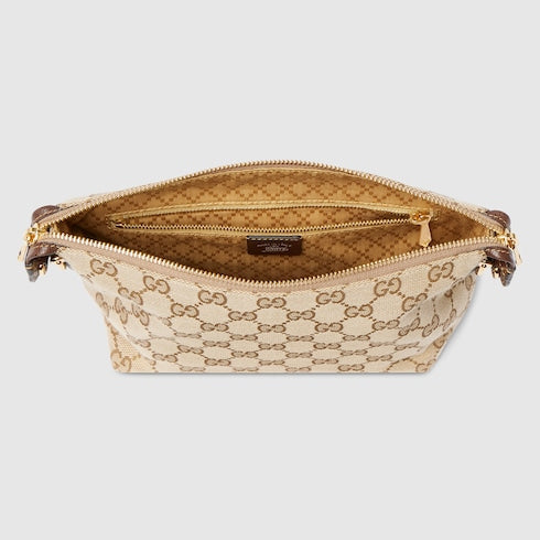 Brera small crossbody bag - sand and brown GG canvas