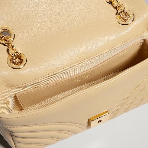 GG Marmont small shoulder bag - light yellow leather