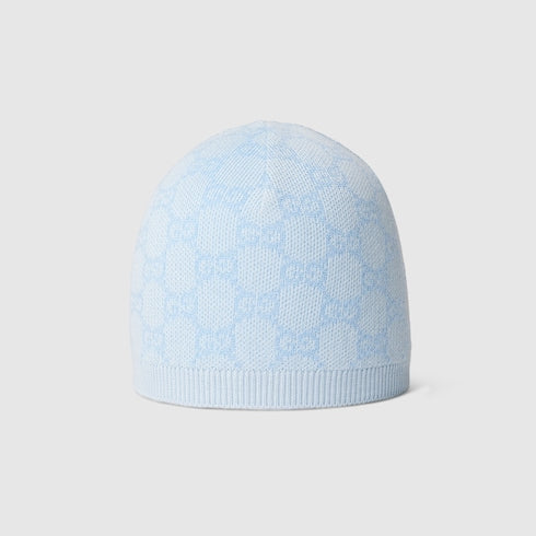 Baby GG cotton wool blend hat - light blue