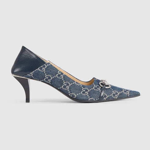 Women's Vittoria pump - dark blue GG denim