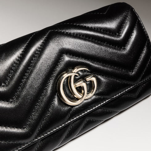 GG Marmont continental wallet - black leather