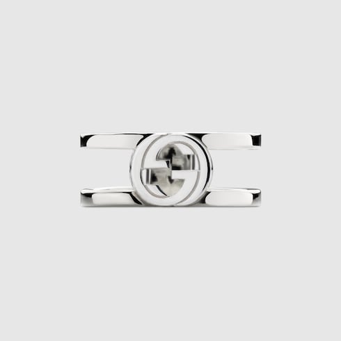 Gucci Interlocking wide ring - 925 sterling silver