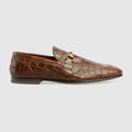 Men's Gucci Jordaan crocodile loafer - brown