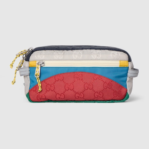 Children's GG nylon belt bag - multicolor GG nylon